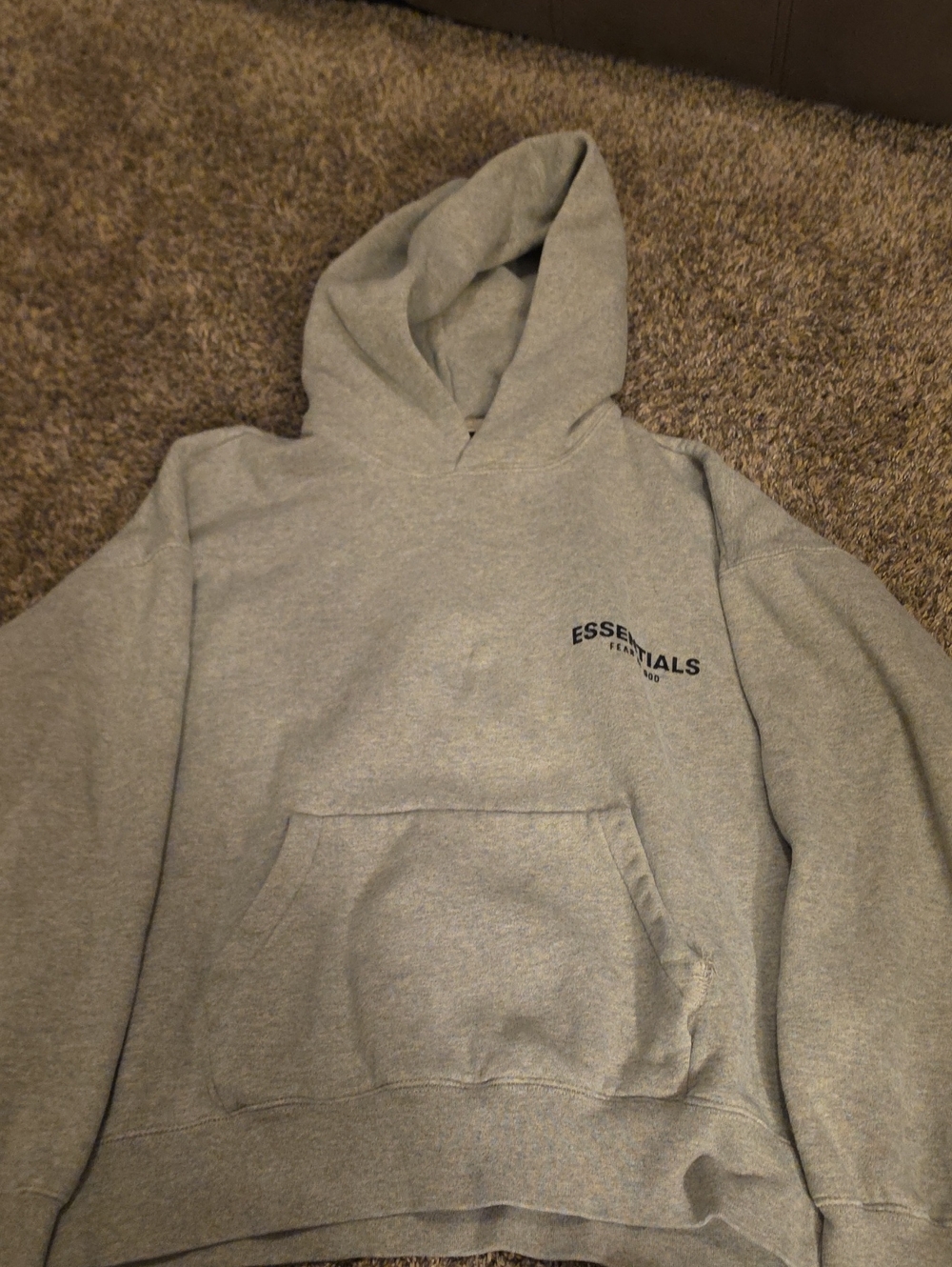 Essentials Women Light Gray Crewneck Hoodie